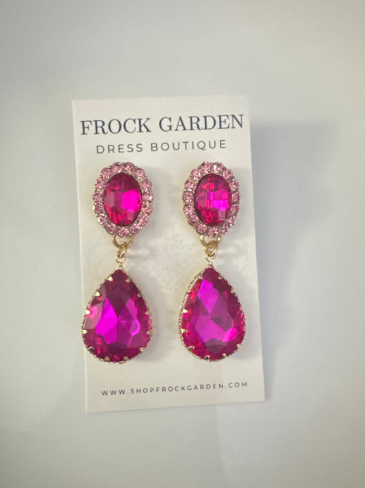 Fuchsia Gem Earrings