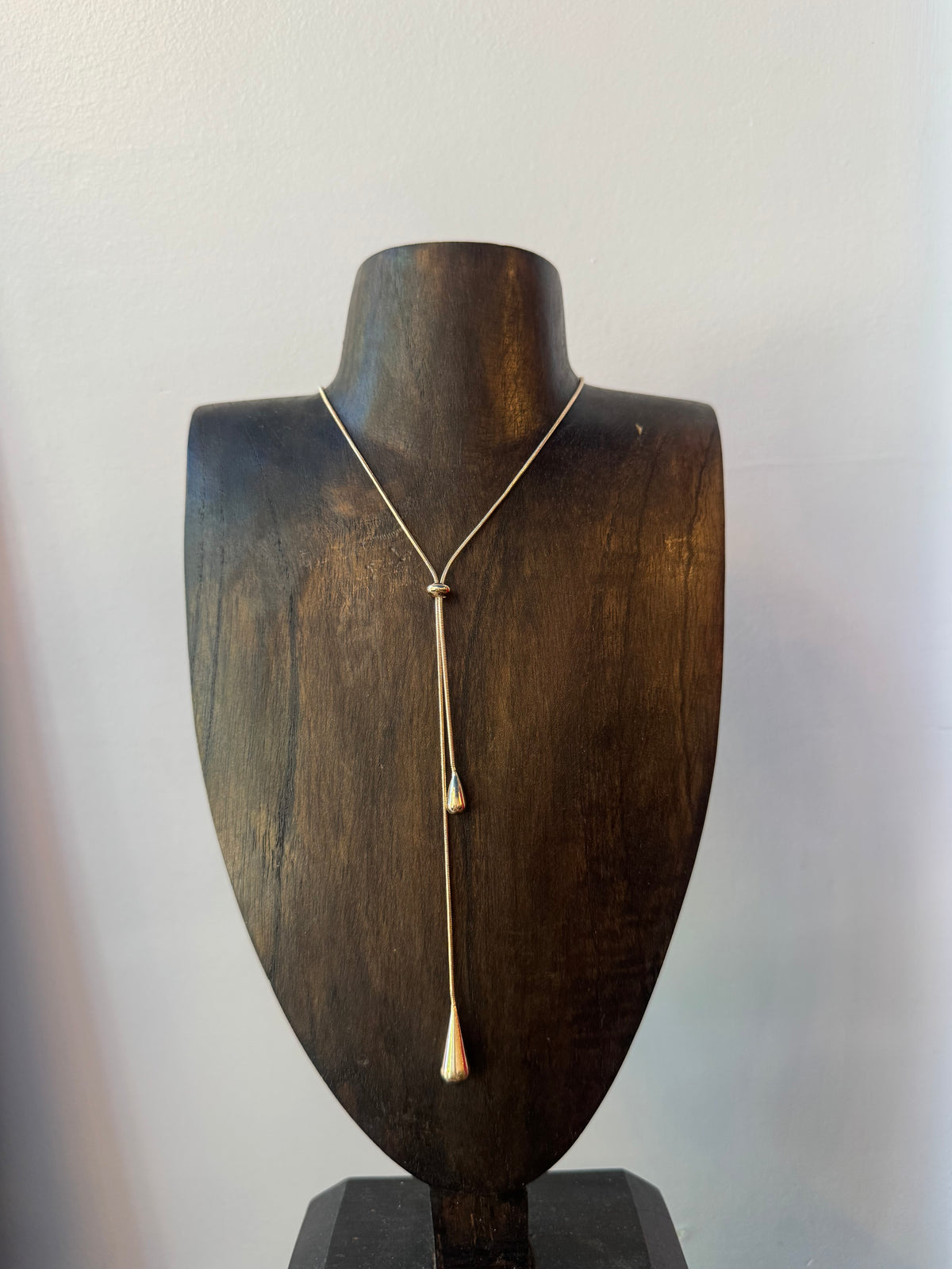 Lariat Tear Drop Necklace