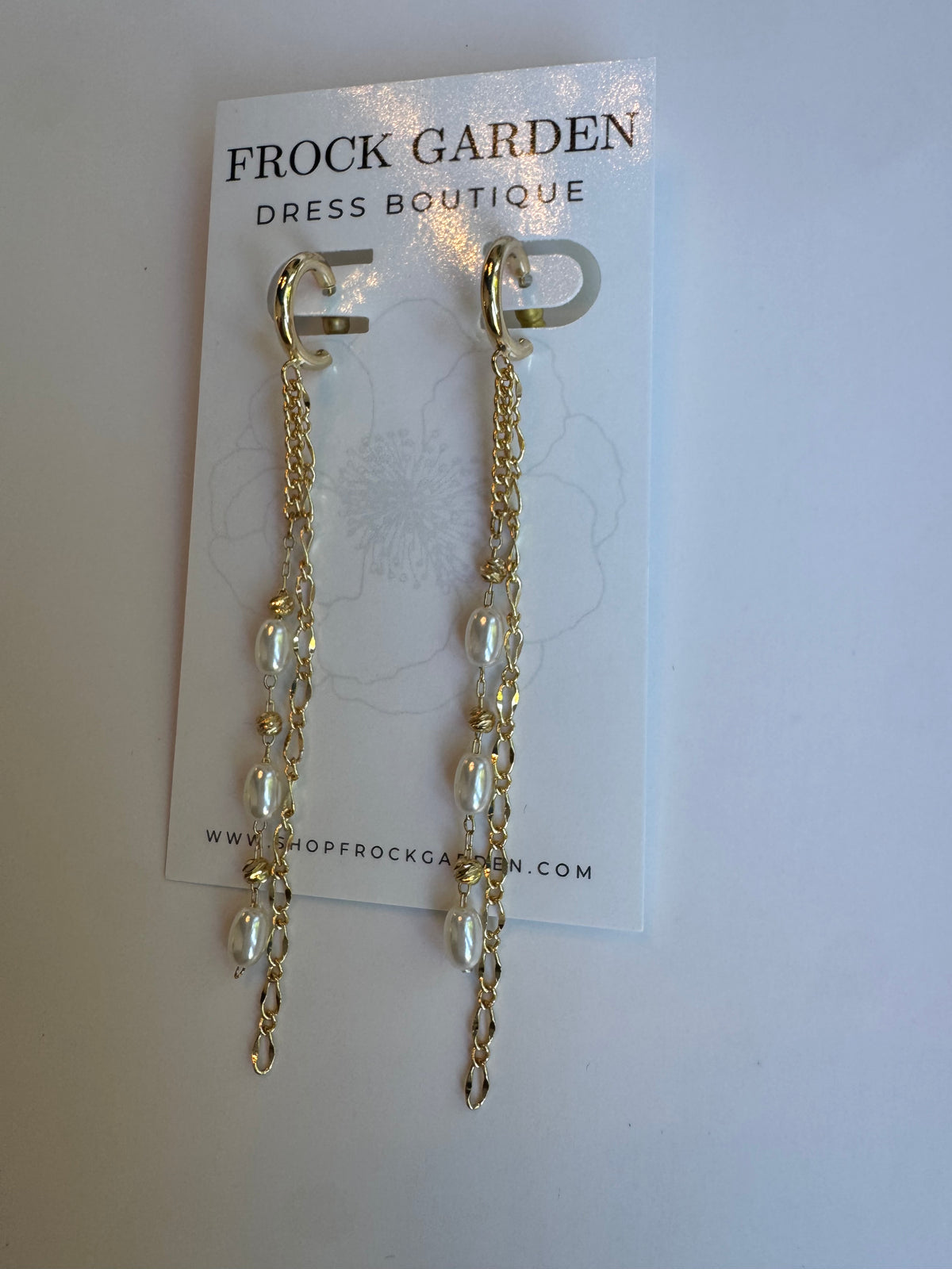 Rice Pearl Link Earrings