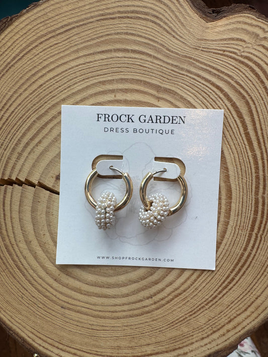 Pearl Ring Hoop Earring