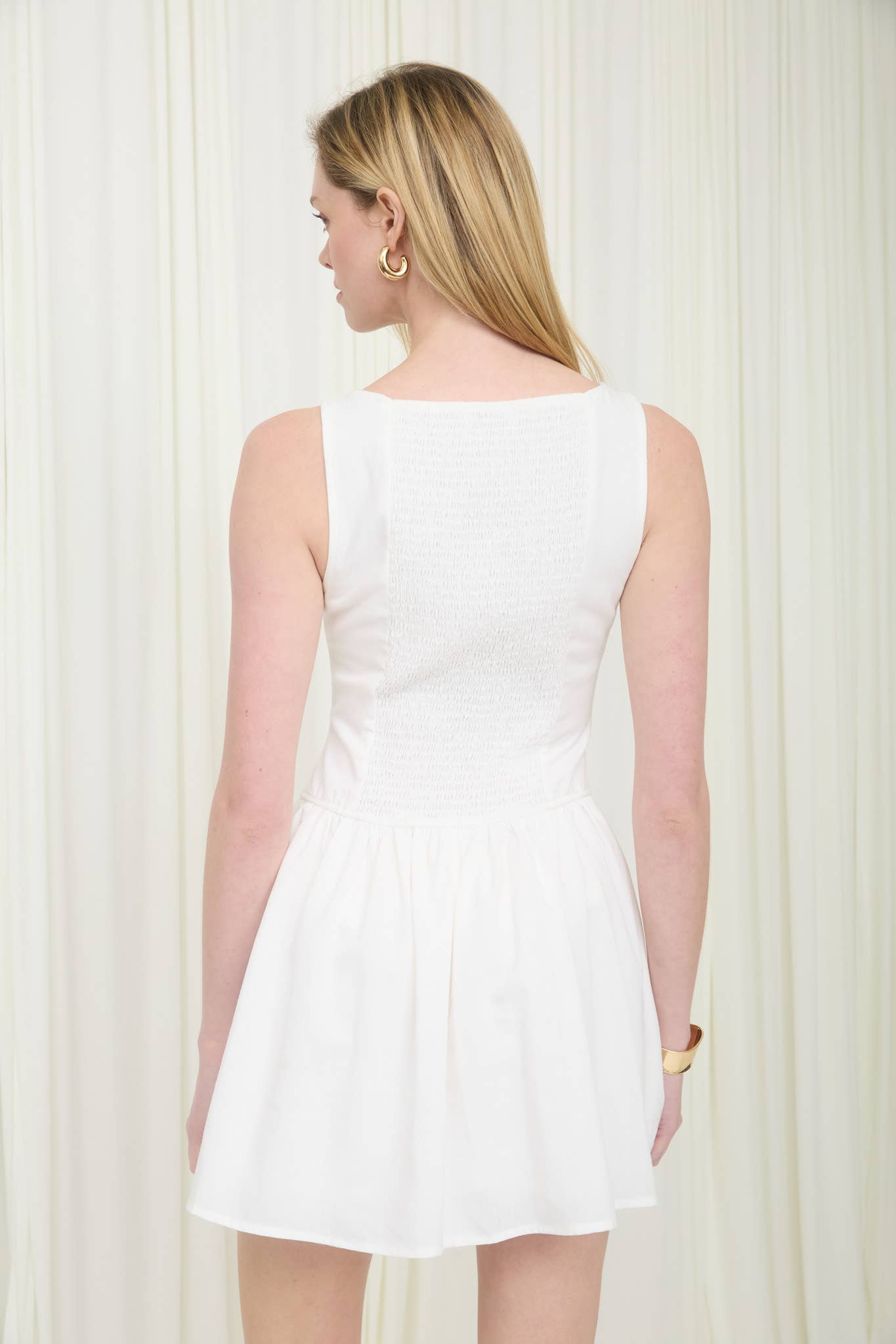 BUTTON LINEN MINI
