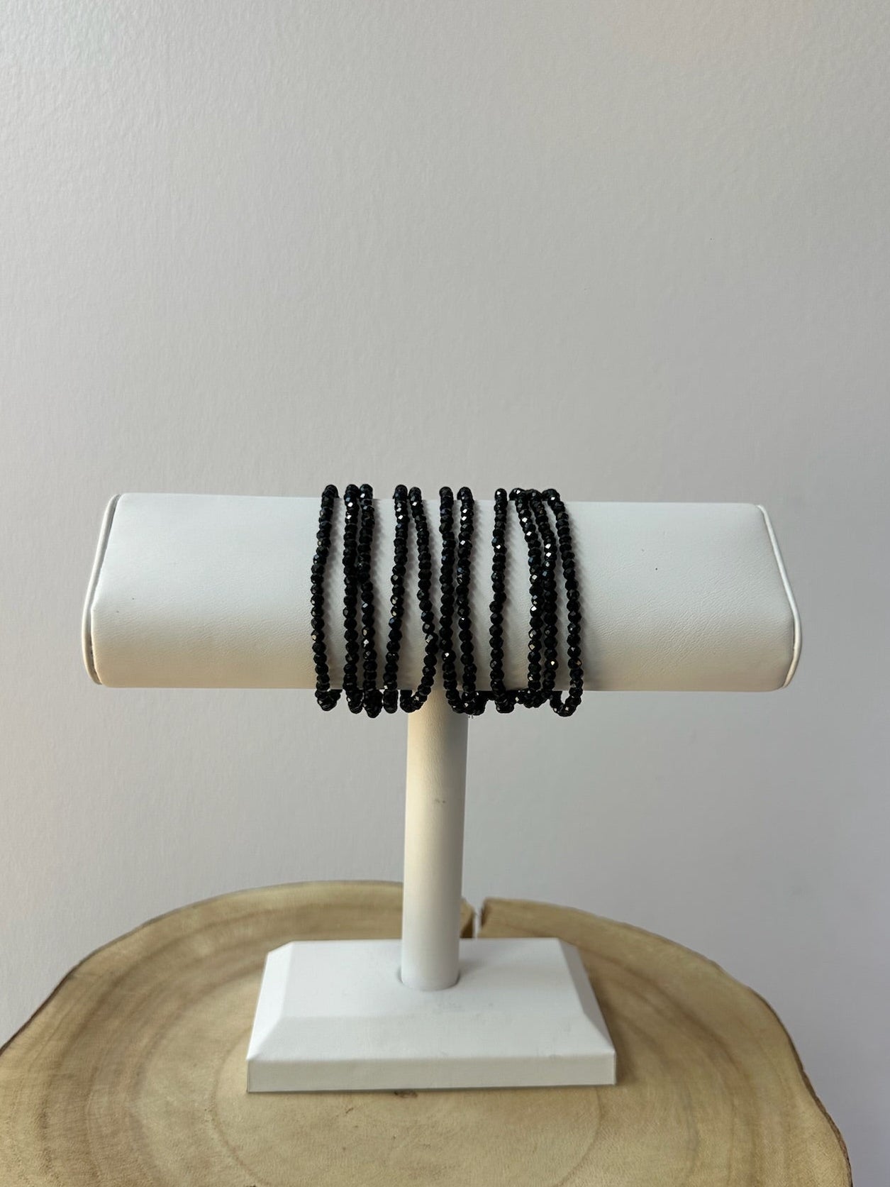 Black Crystal Bead Bracelet