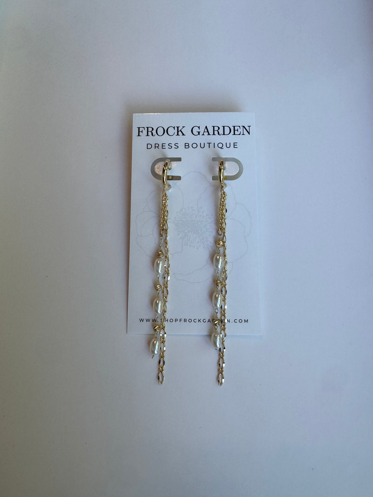Rice Pearl Link Earrings