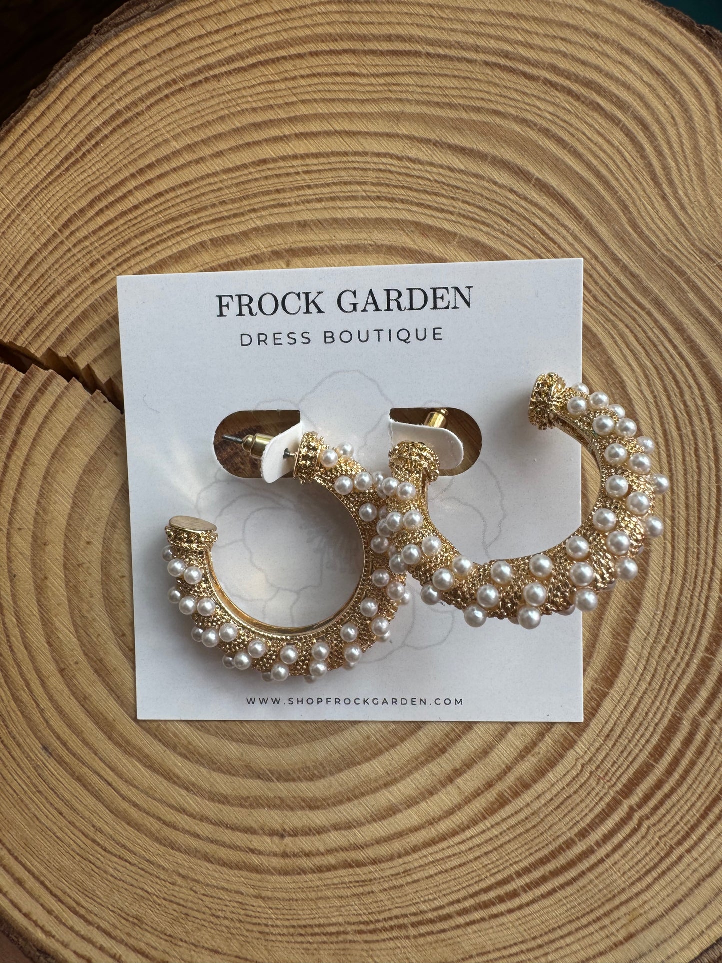 Pearl Ring Encrusted Hoop