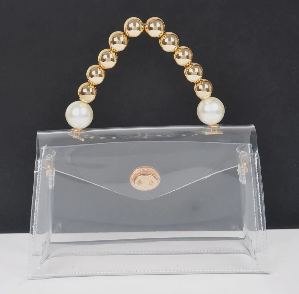 Gold Pearl Handle Bag