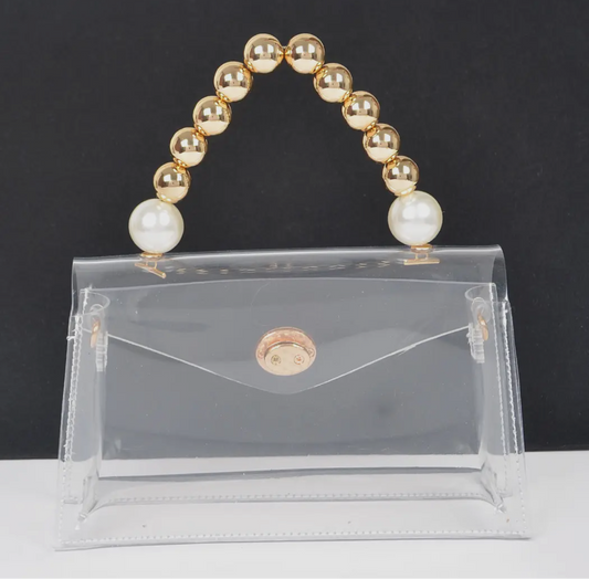 Gold Pearl Handle Bag