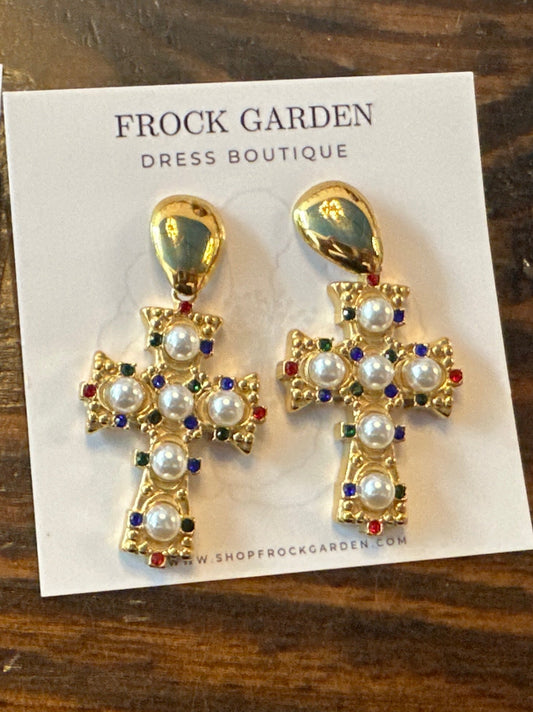 WR Cross Earrings
