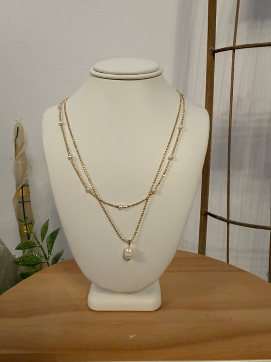 Layered Pearl Necklace