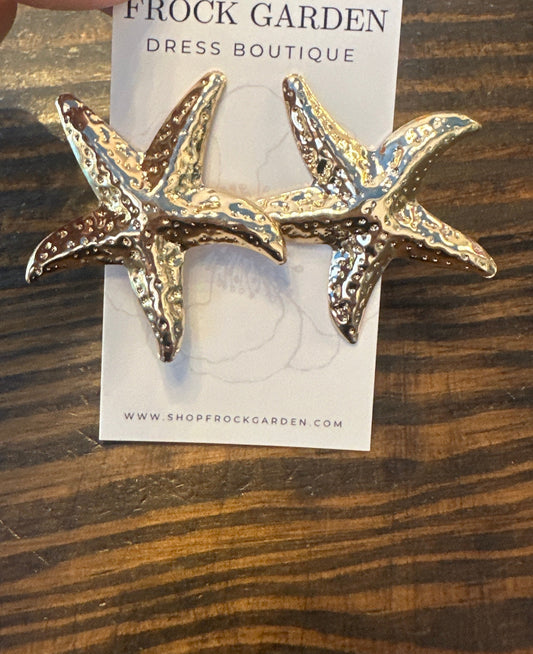 Gold Starfish Earrings