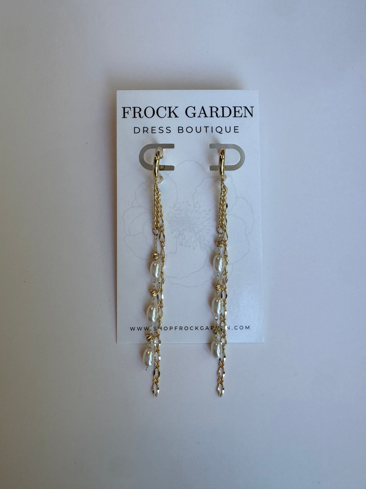 Rice Pearl Link Earrings
