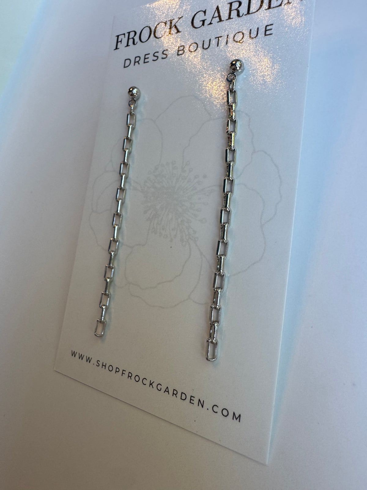 Thin Back Chain Earring