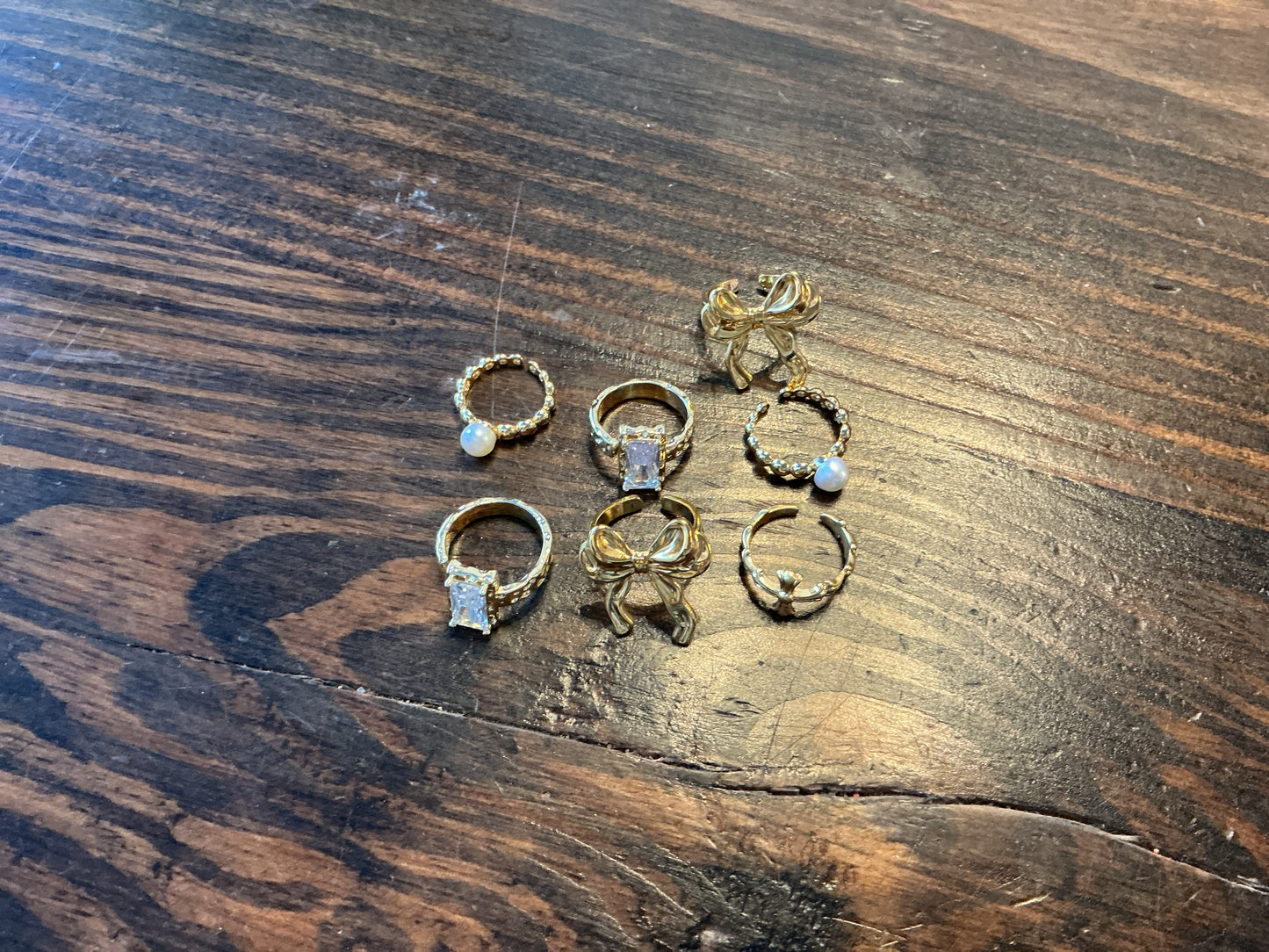 Gold Charm Rings