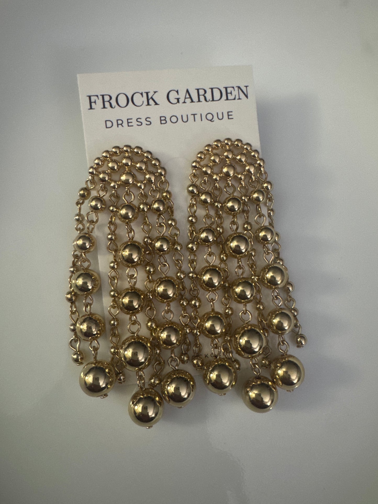 Arch Gold Ball Earrings