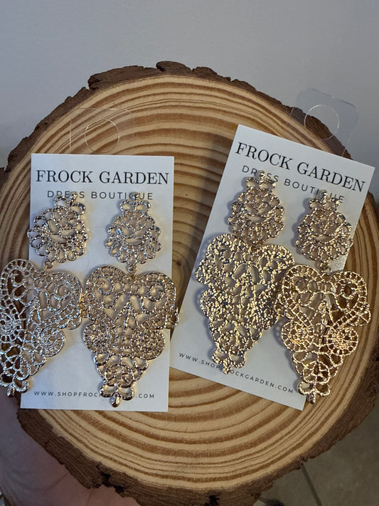 Filigree Heart Stud