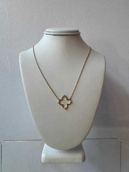 14k Mini Clover Necklace