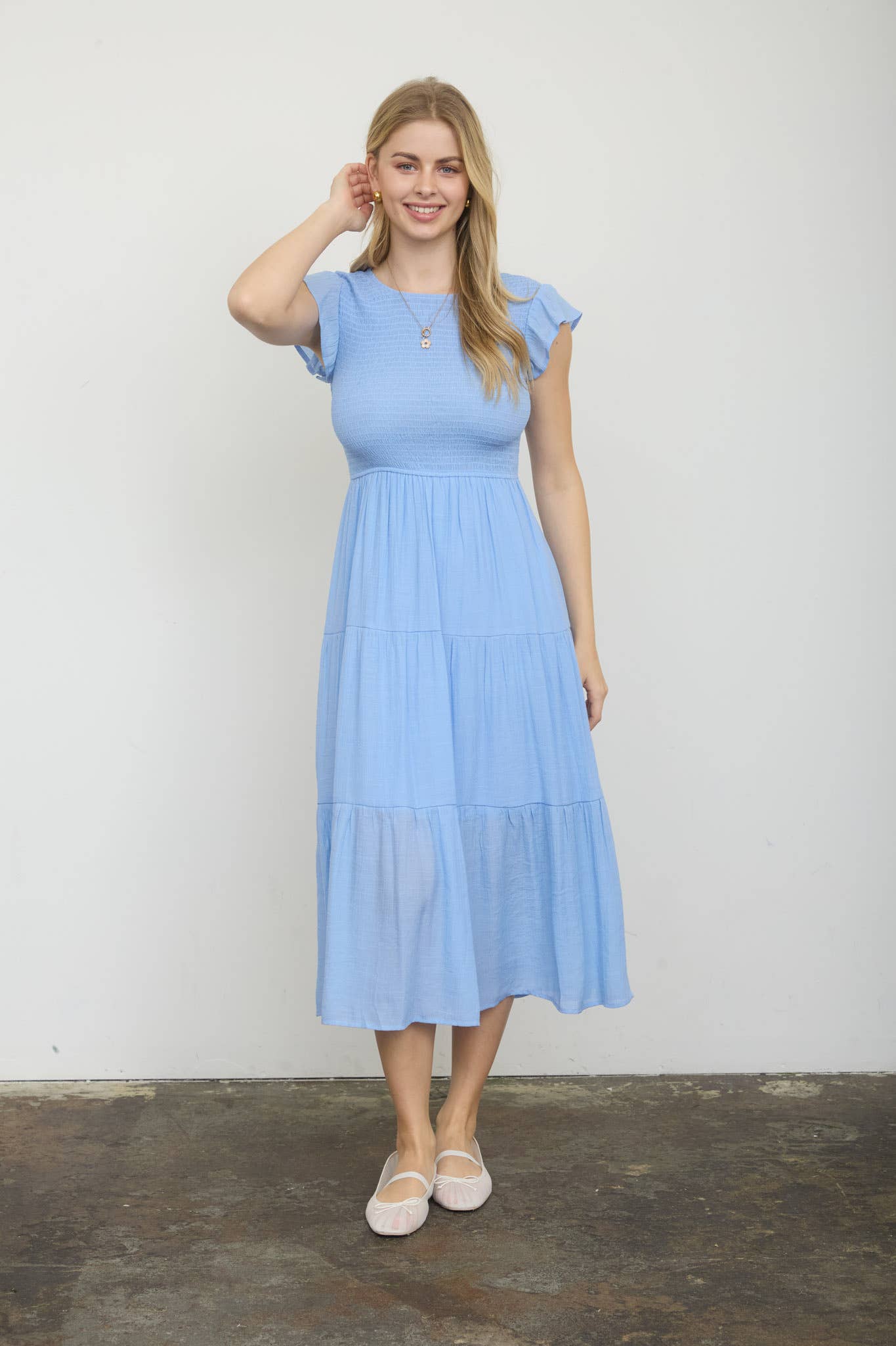PLUS MIDI DRESS