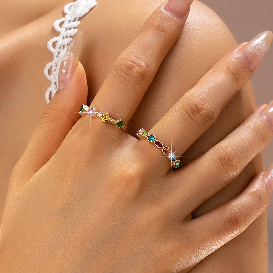 Rainbow Gem Ring